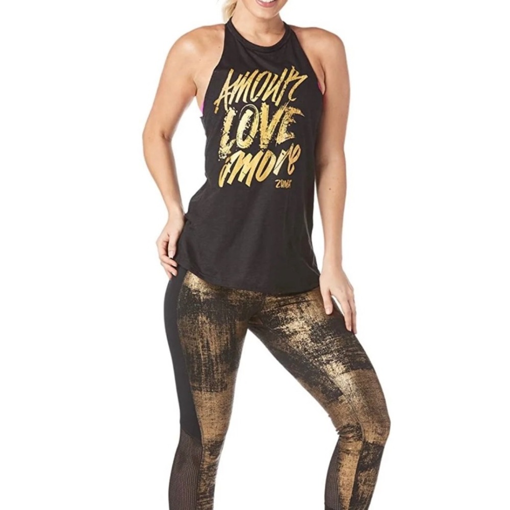 Zumba Top Amour Love Amore High Neck Tank